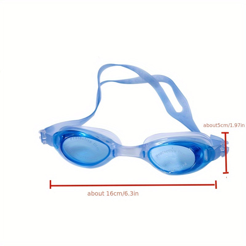 Swim Goggles w/ Nose Clip & Ear Plugs Waterproof Anti-Fog for Adults