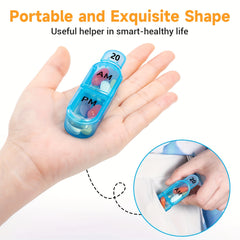 Monthly Pill Storage Box 2 Times 30 Pill Portable Travel Box w/ 32 Compa