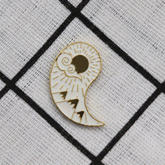 Tai Chi Gossip Array Enamel Brooch For Men