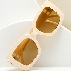 Vintage Square Sunglasses Large Frame Glasses B Letter