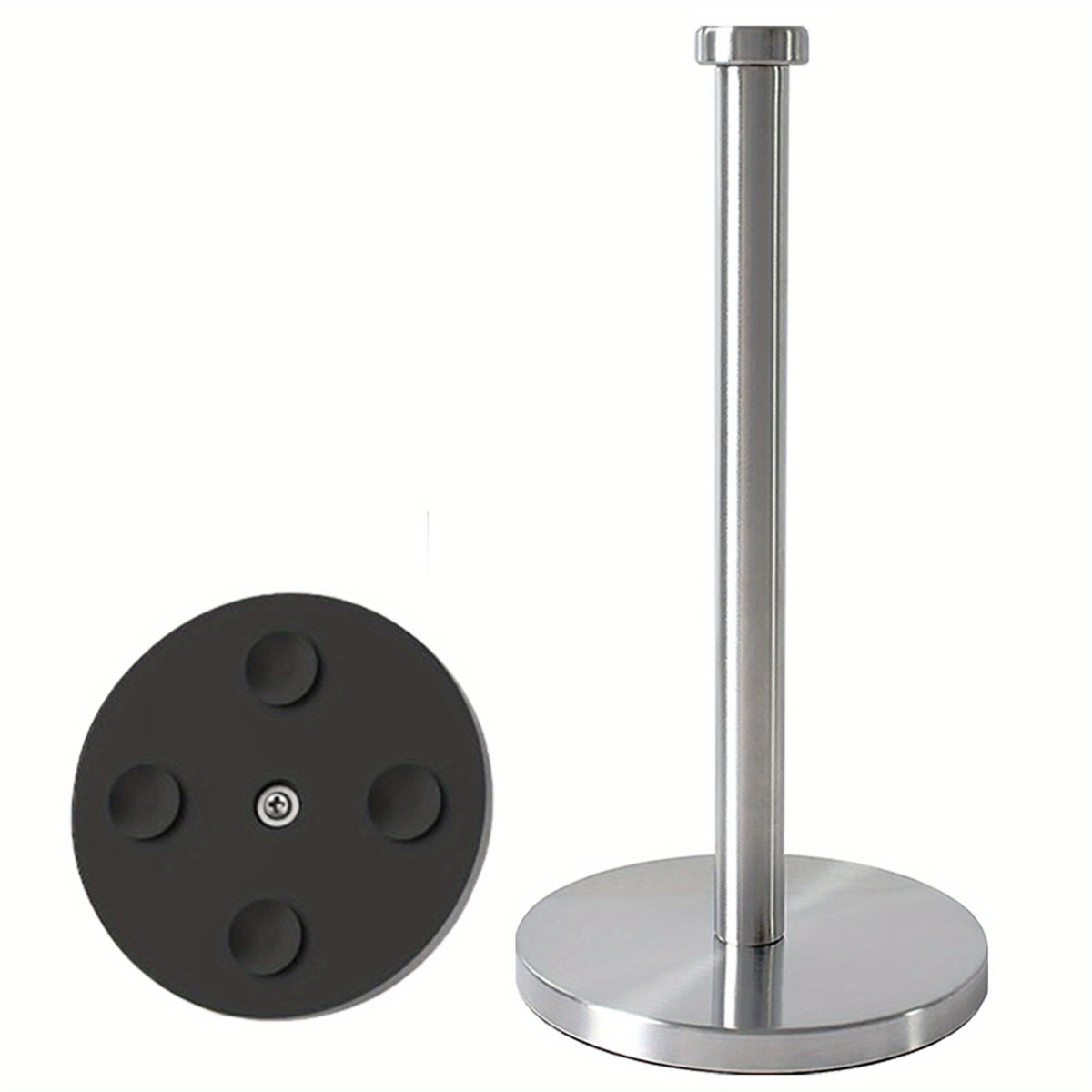 Standing Paper Towel Holder with Weighted Base for Kitchen Bathroom