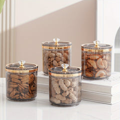 Acrylic Bead Decor Sugar Jar Candy Snack Jar Sealed Jar Golden Sugar Jar