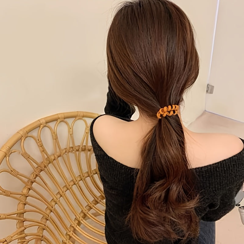 Matte Hair Elastics No Crease Spiral Hair Ties