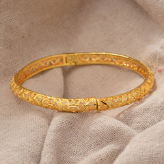 Boho Style Copper Open Bangle Bracelet 18K Plated For Mother's Gift