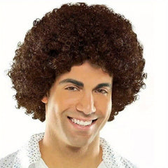 Men's Curly Short Wig Breathable Comfortable Wigs for Daily Use