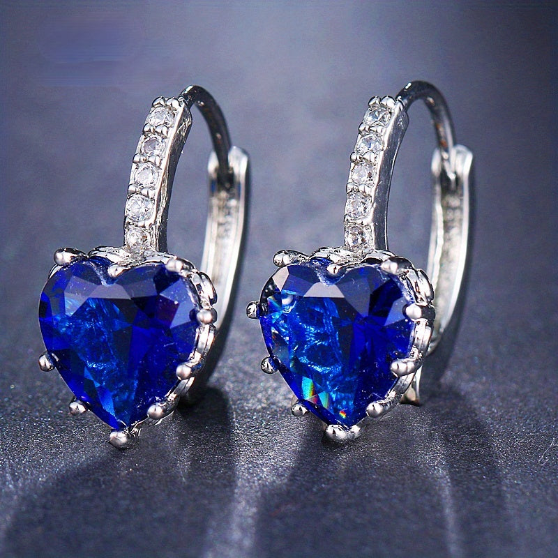 EMMAYA Golden Double Head Earrings CZ Rhinestone Jewelry
