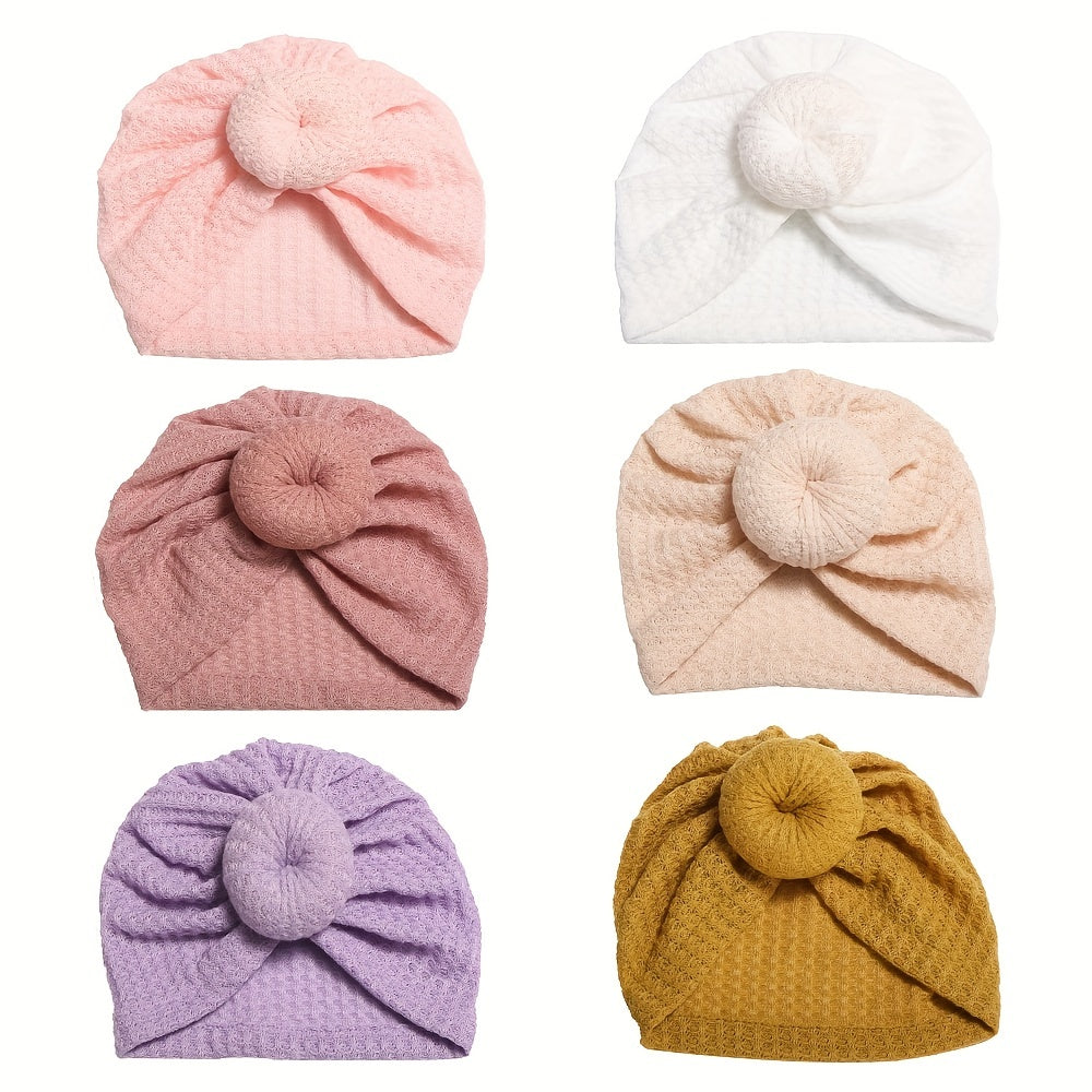 3Pcs Girls Plain Hat Turban Headwraps Elastic Soft Hat