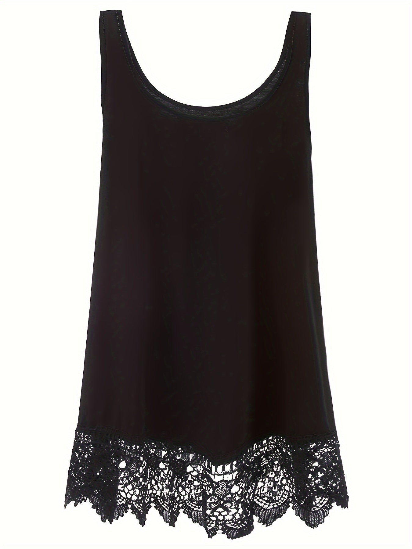  Rose Print Lace Tank Top Women's Sleeveless Casual Top