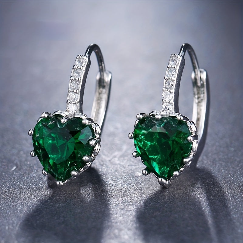 EMMAYA Golden Double Head Earrings CZ Rhinestone Jewelry