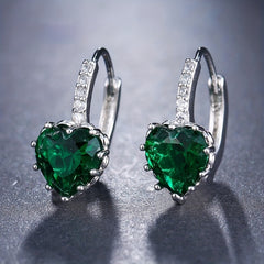 EMMAYA Golden Double Head Earrings CZ Rhinestone Jewelry