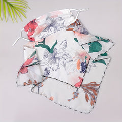 Flower Print Double Layer Veil Neck Gaiter Sunscreen Face Covering
