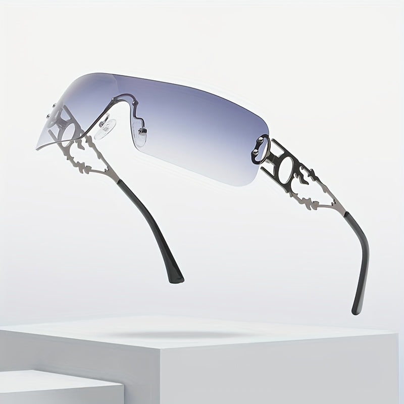 Y2K One Piece Metal Sunglasses UV400