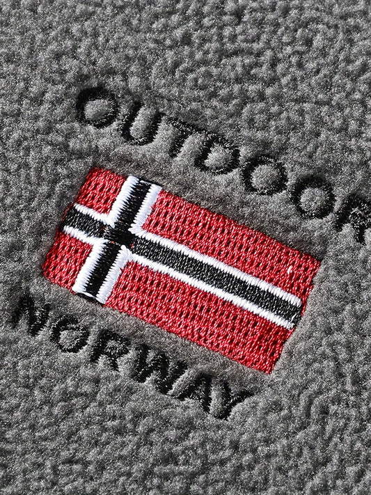 Men's Casual Plush Fleece Jacket Thermal Coats for Winter Outdoor Activities