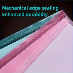 140pcs Transparent File Bag Pocket A4 Size School Work Office Organization
