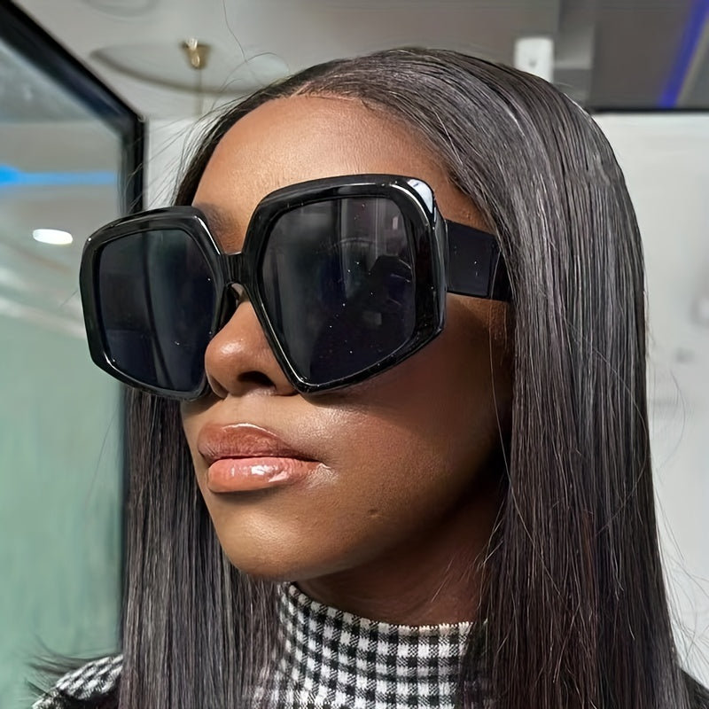 Y2K Oversized Jelly Sunglasses UV400 Sun Shades Beach Party Club