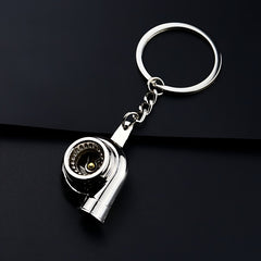Spinning Turbo Wheel Rim Tyre Keyring Holder Keychain