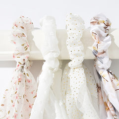 4pcs Butterfly Chiffon Headbands Elastics Hair Scarf Scrunchie