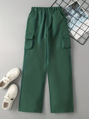 Boys Loose Cargo Pants Elastic Waist Jogger Pants Kids Clothing