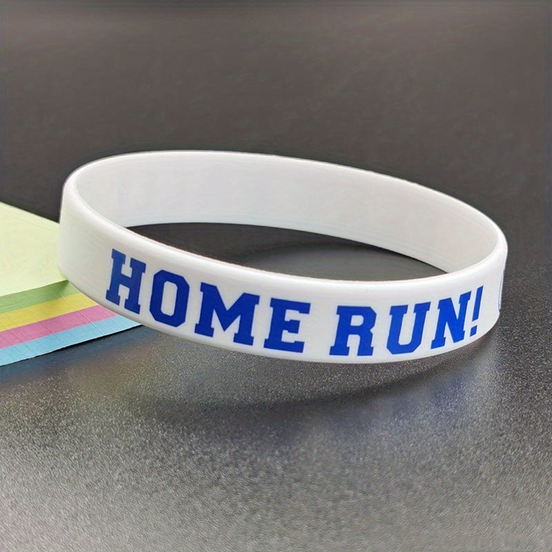 Baseball Silicone Bracelets Rubber Band Wristbands Inspirational