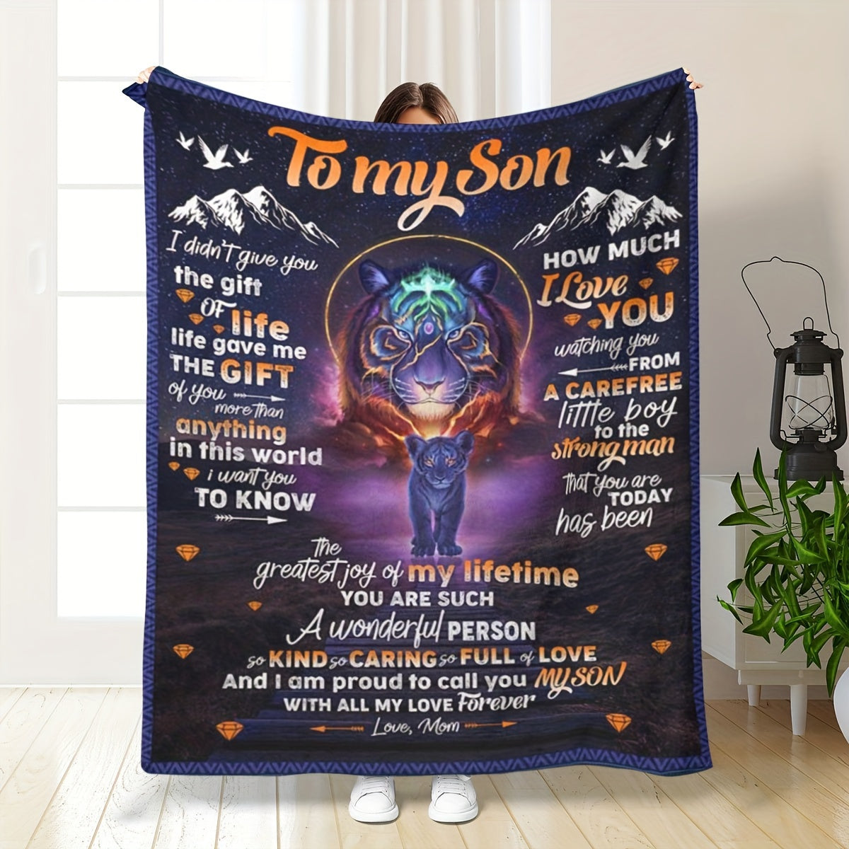 To My Son Envelope Blanket for Home & Outdoor Use