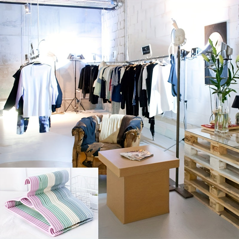 5pcs Anti-slip Clothes Hanger Drying Rack Coat Hanger Adult Clothing Organizer