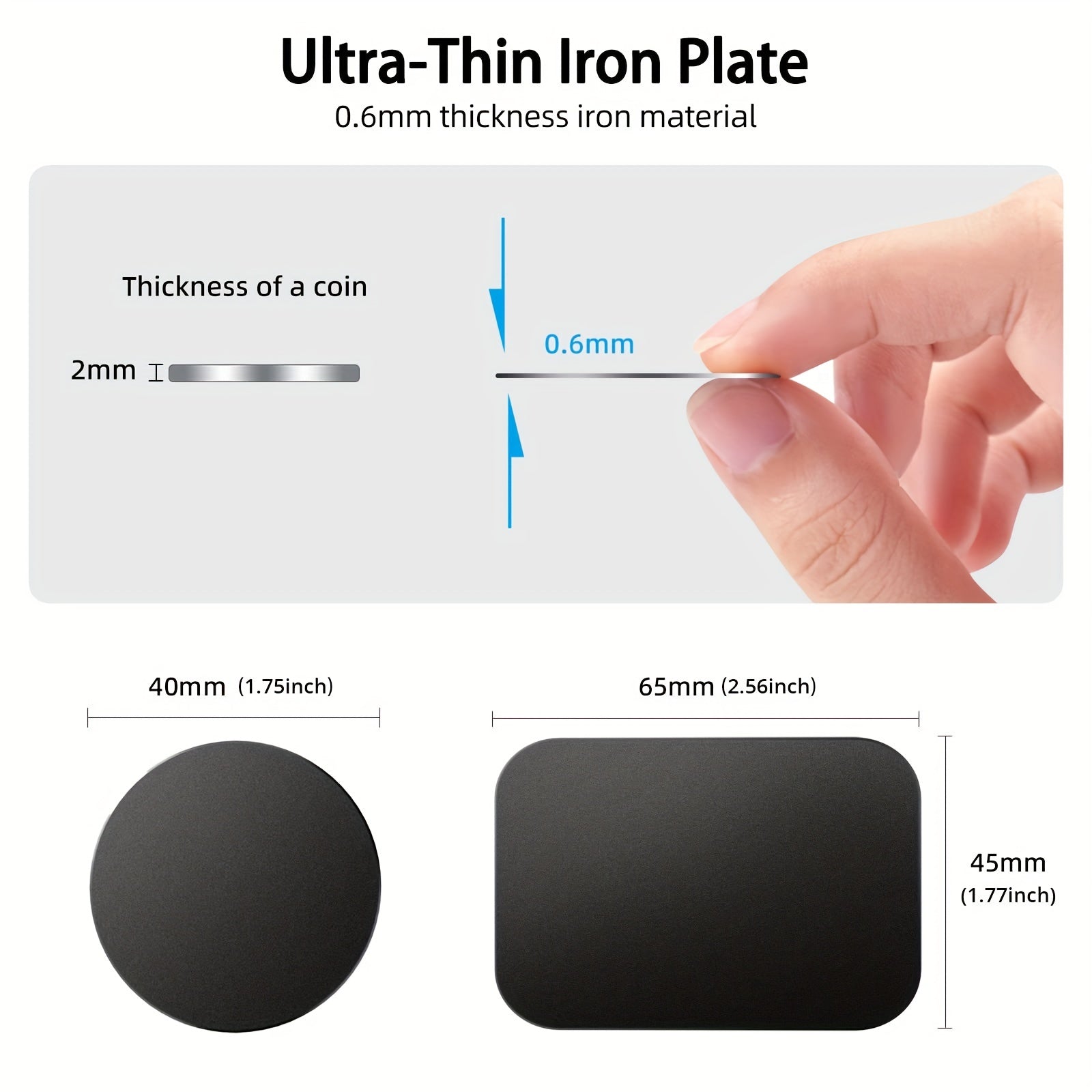 10pcs Metal Plate for Phone Magnet Car Mount Adhesive Sticker