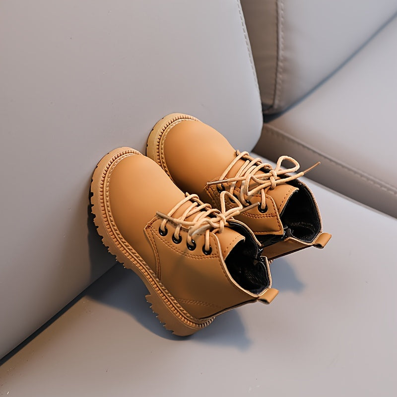 Vintage Lace Up Boots Zipper Lightweight Non Slip Boots Autumn Winter