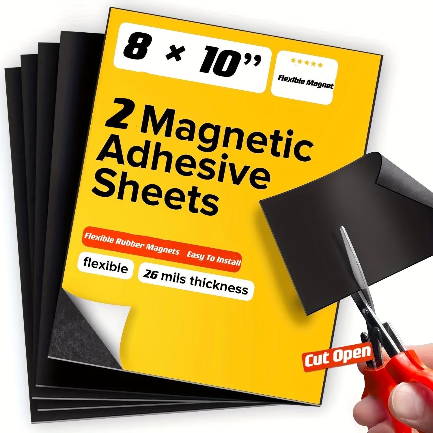 Adhesive Magnetic Sheets - Flexible Magnet Sheets - Self