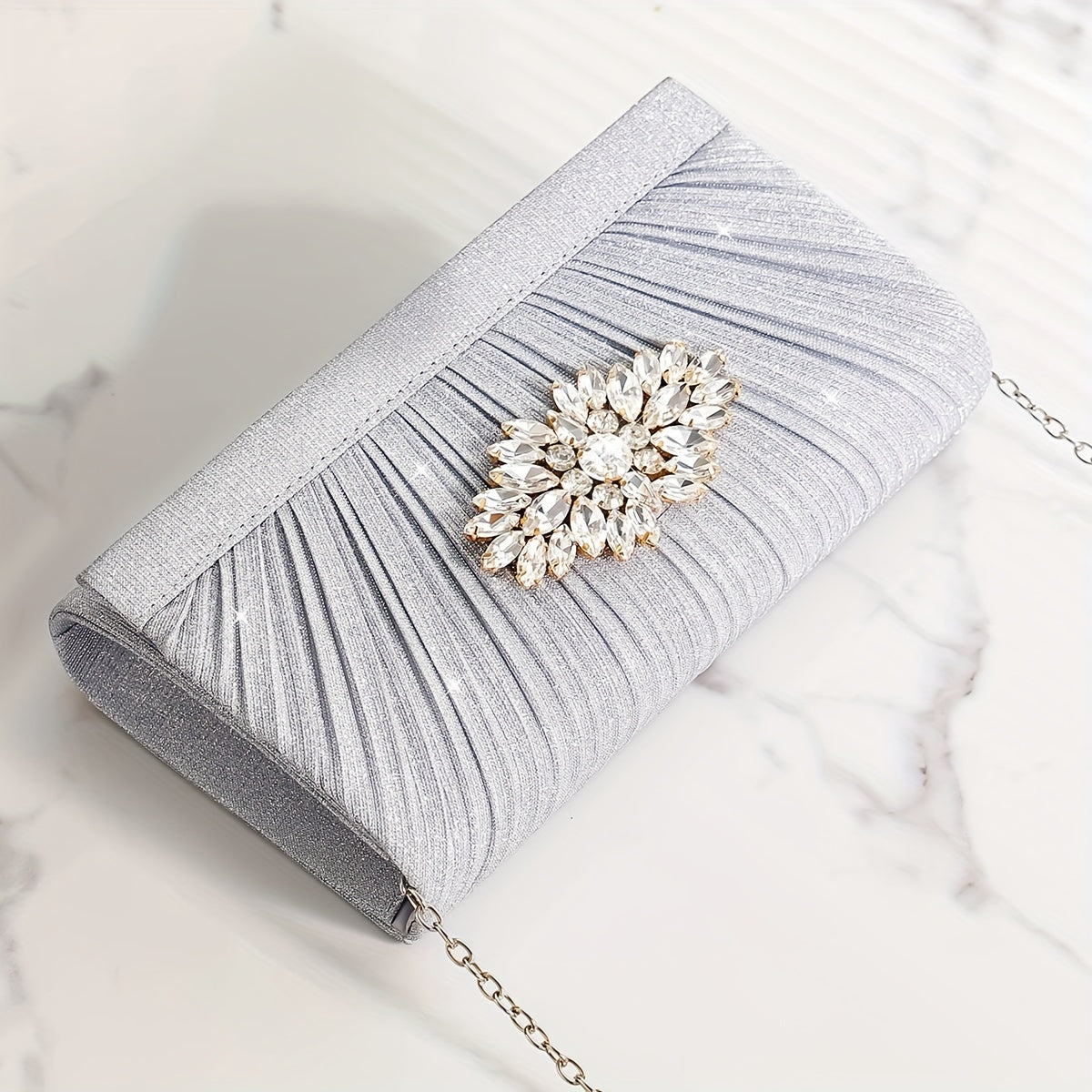 Glitter Rhinestone Evening Bag Dinner Clutch Purse Wedding Party Prom