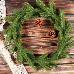 10pcs Christmas Artificial Pine Needles Branches DIY Wreath Crafts Tree Ornament