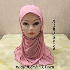 Toddler Girls Bandana Arab Hat Six Flowers