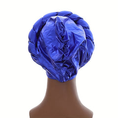 Hot Stamping Turbans Three Layer Bright Head Wraps Twist Braid Bonnet