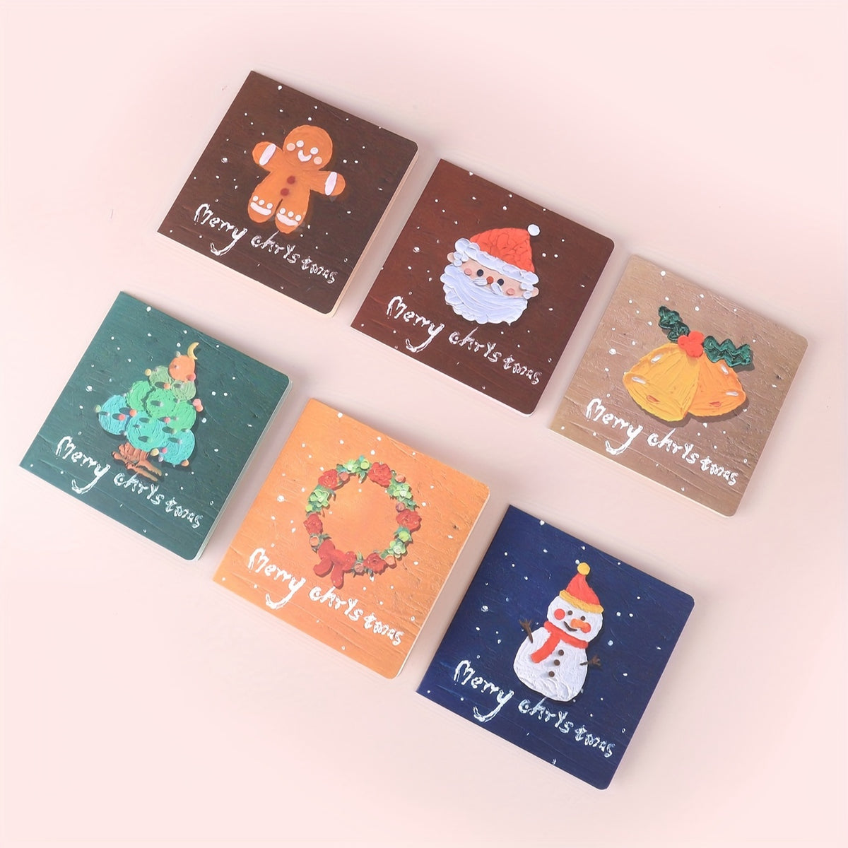 6pcs Christmas Greeting Card High end Christmas Blessing Postcard
