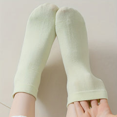 5 Pairs Solid Socks Comfy & Breathable Women's Stockings