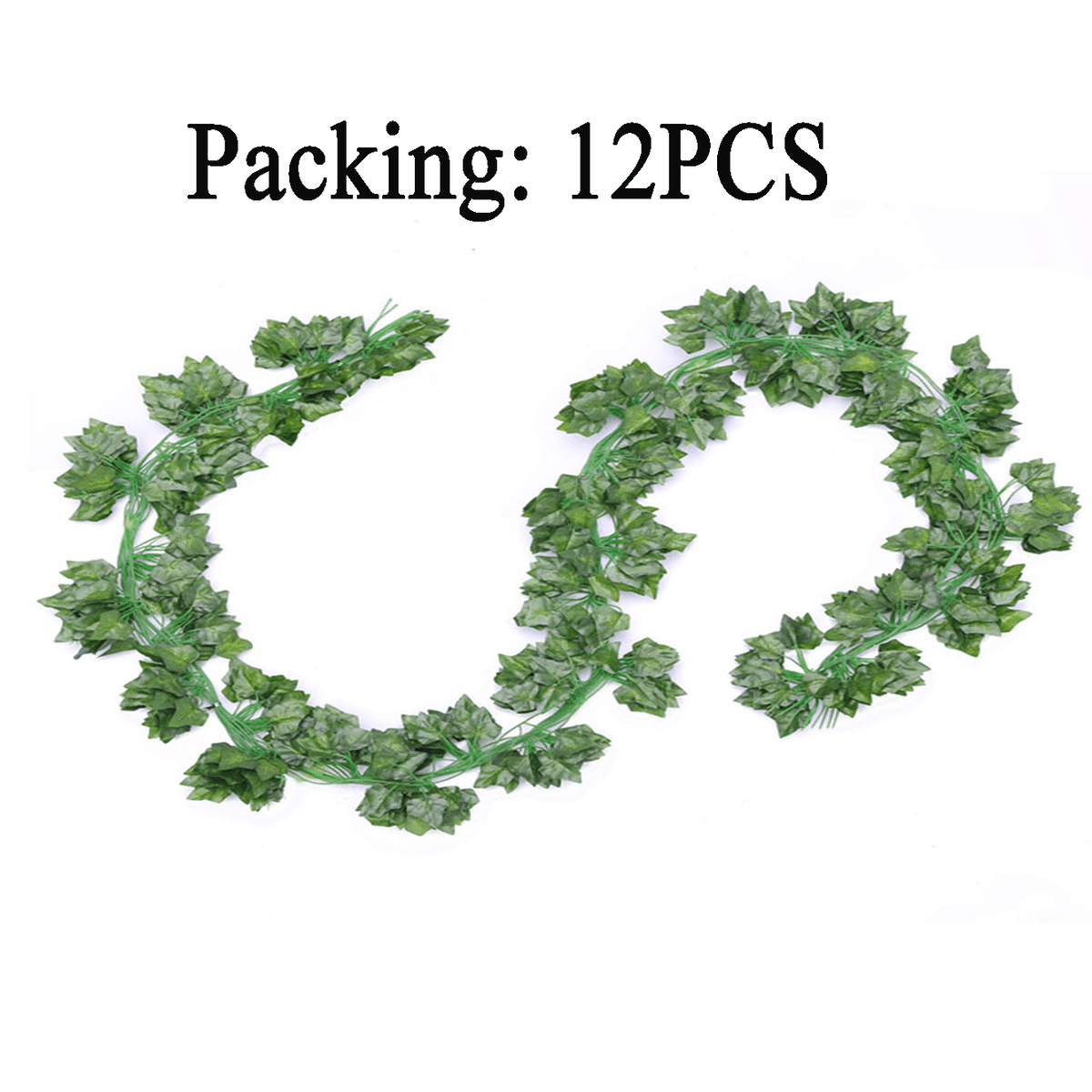 12pcs 2.2m Artificial Ivy Leaf Hanging Plant Garden Wedding Wall Decoration