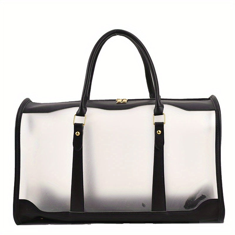 Clear PVC Frosted Travel Bag Large Capacity Crossbody Duffle Bag