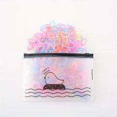1000pcs Candy Rubber Band Elastic Hair Tie Colorful Disposable Hair Rope
