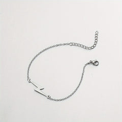Men's Lightning Round Love Bracelet, Adjustable Charm
