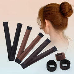 Magic DIY Hair Bun Maker with Synthetic Donut Flower Lace Headband