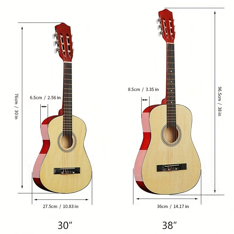 76cm Acoustic Guitar Kit for Beginners - Big Bag, Picks, Accessories