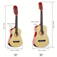 76cm Acoustic Guitar Kit for Beginners - Big Bag, Picks, Accessories