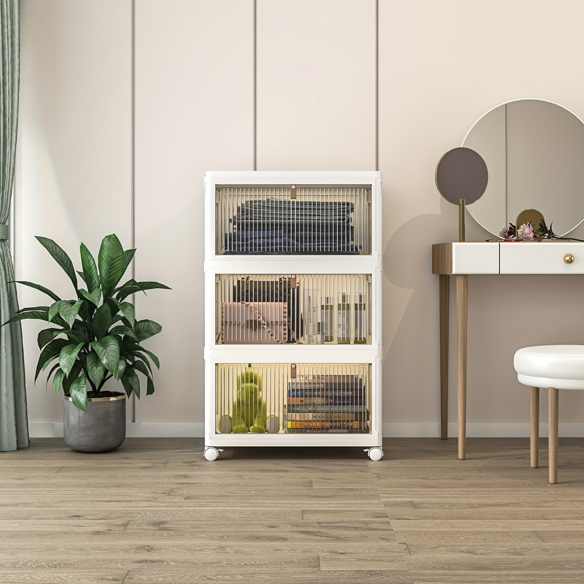 Foldable Storage Box With Lid & Wheels - Home Organizing & Storage