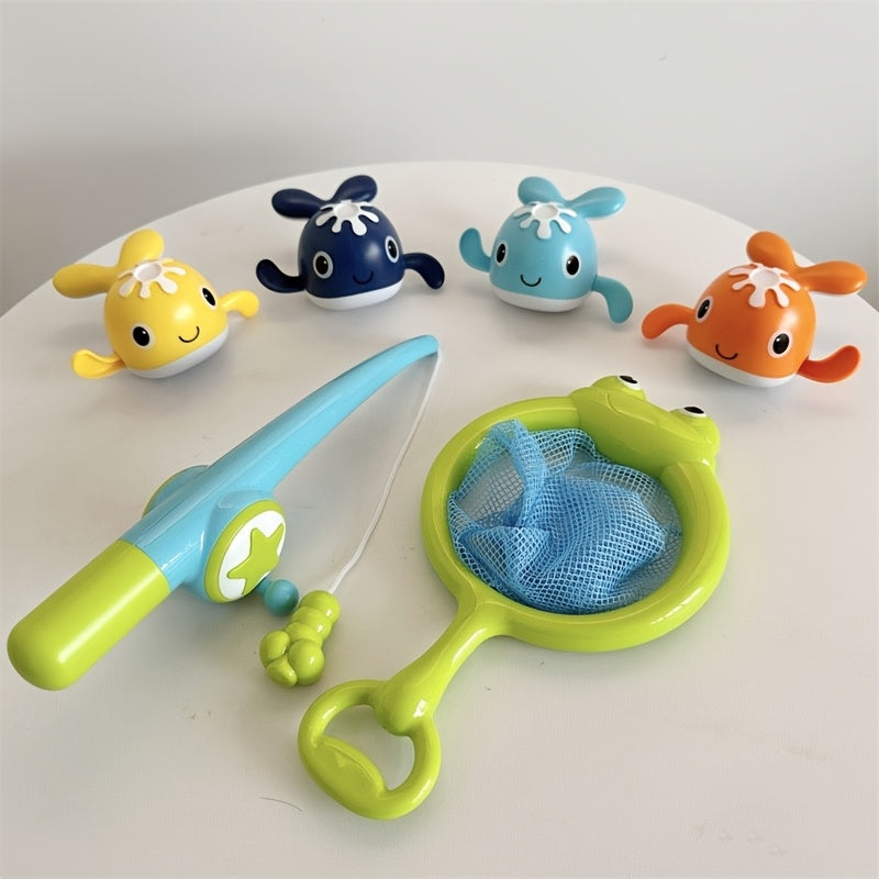Spring Swimming Whale Bath Toy Set