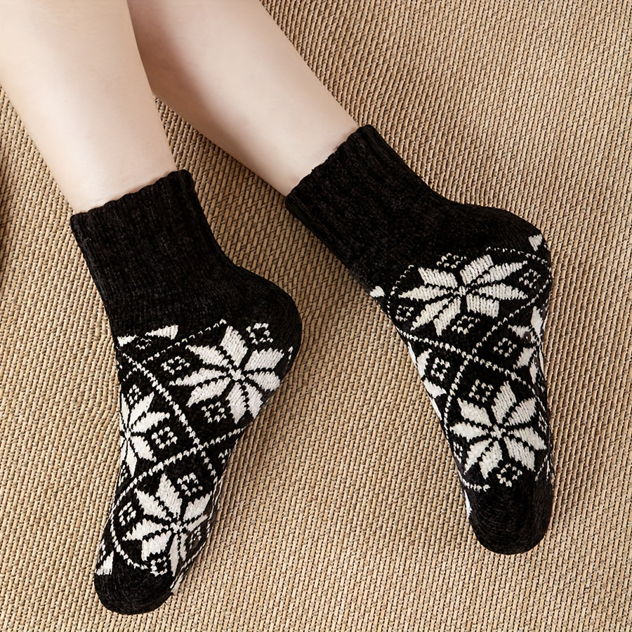 Geometric Pattern Socks Women's Mid Tube Stockings