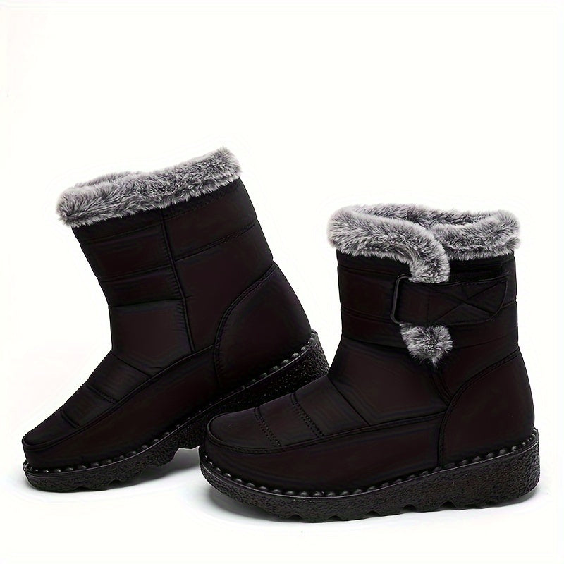 Women's Winter Fleece Snow Boots Fur Lined Warm Ankle Boots