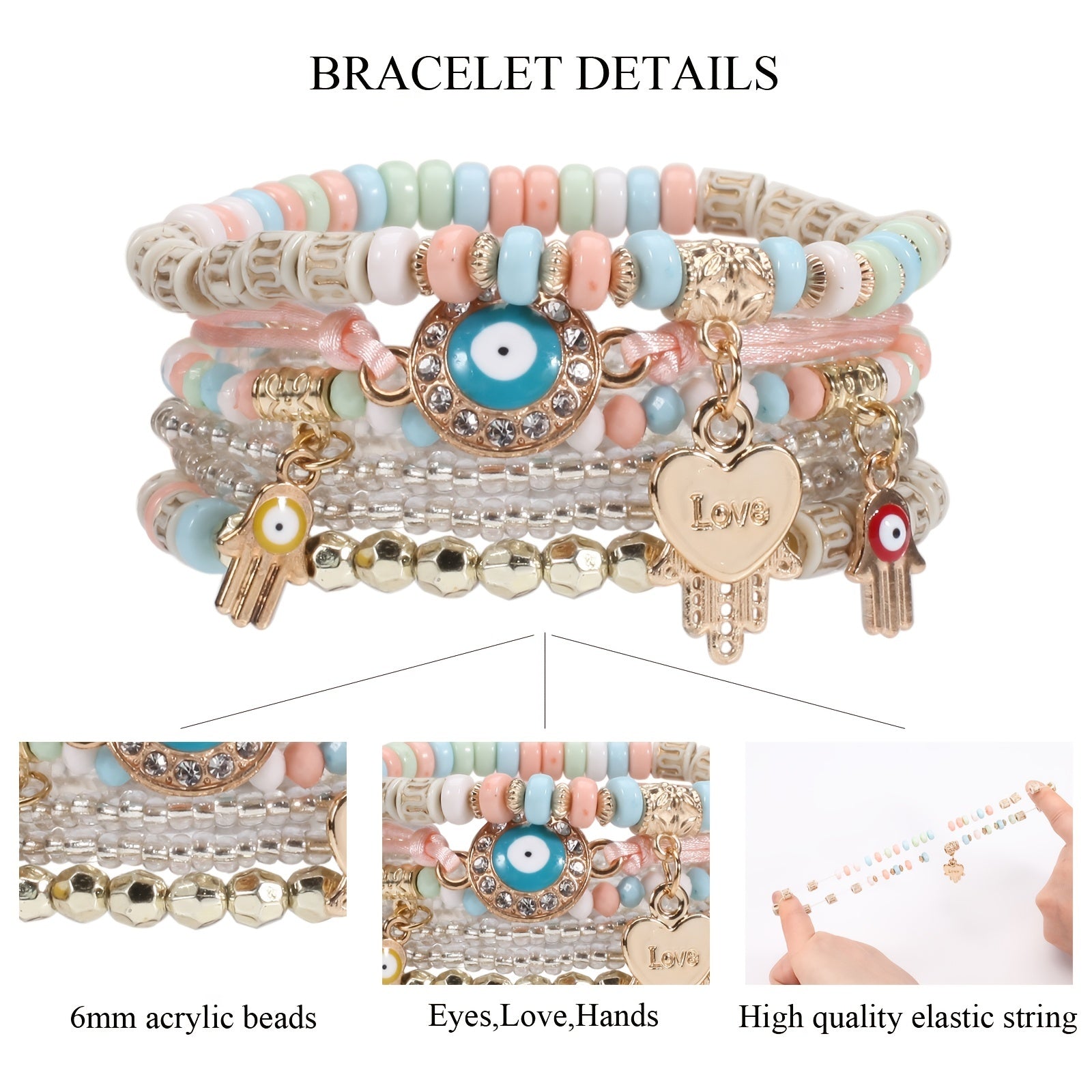 Bohemian Eye Hand Women Bracelets