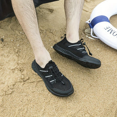 Men's Mesh Drawstring Water Shoes Lightweight Non Slip Outdoor Shoes