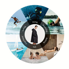 Quick Drying Surf Poncho Changing Robe with Hood and Pocket