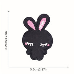 10pcs Cartoon Rabbit Iron On Patches For Girls