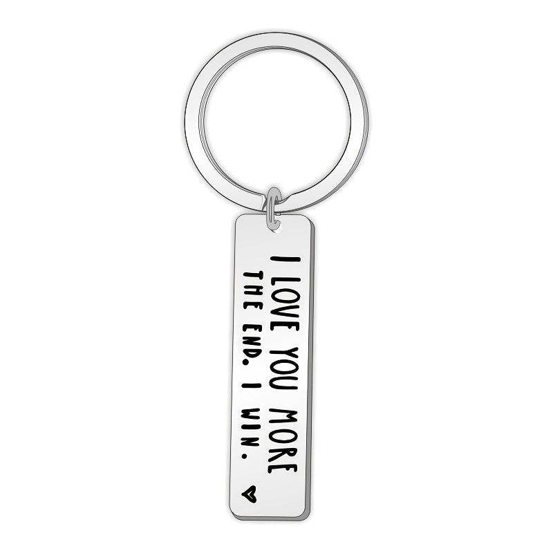 1pc Couple Stainless Steel Keychain Couple Gift Wedding Christmas Gift